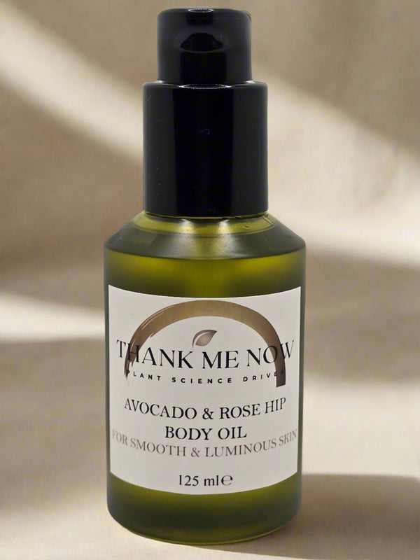 Avocado & Rose Hip Body Oil - For Smooth, Luminous & Spot Free Skin 125 ml