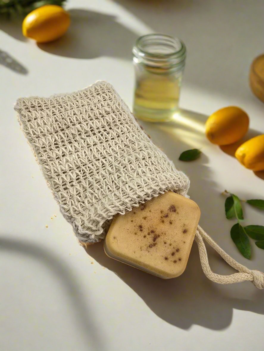 Golden Glow - Turmeric & Shea Cocoa Butters Cleansing Bar with Eco Soap Saver – Radiance for Face & Body - Thank Me Now