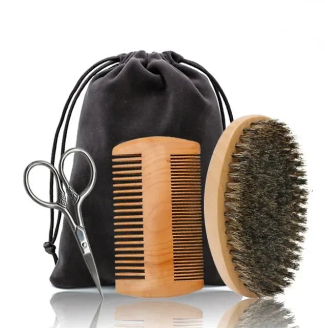 Men’s Barbering Set - Wooden - Premium Grooming Kit - Thank Me Now