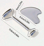 Titanium Luxe Face Roller & Gua Sha Set - Premium Skincare Tools - Thank Me Now