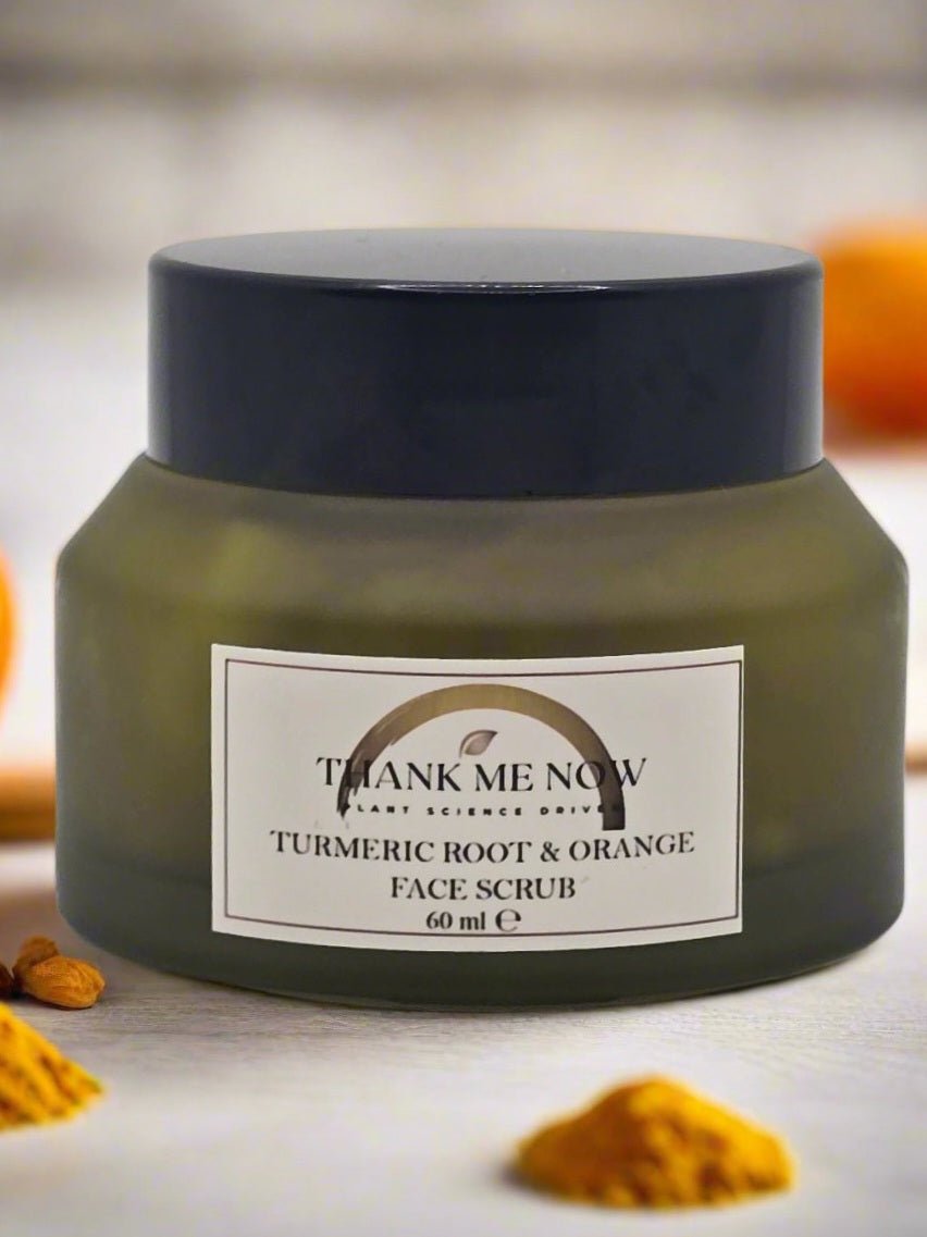 Turmeric Root & Orange Face Scrub – Gently Exfoliate & Brighten Naturally - Thank Me Now