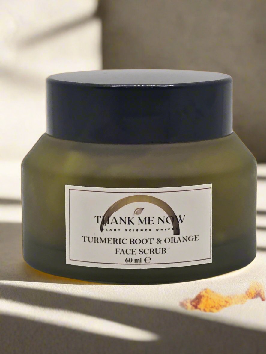 Turmeric Root & Orange Face Scrub – Gently Exfoliate & Brighten Naturally - Thank Me Now